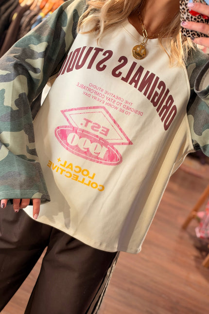LONGSLEEVE ORIGINALS STUDIO ARMY ECRU