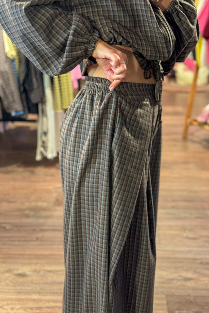 WIDE LEG BROEK AMIE BRUIN
