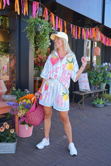 SET LEMON LOVE BLAUW