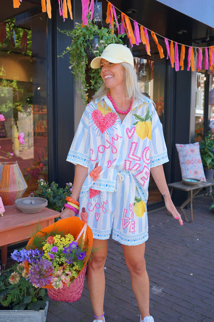 SET LEMON LOVE BLAUW