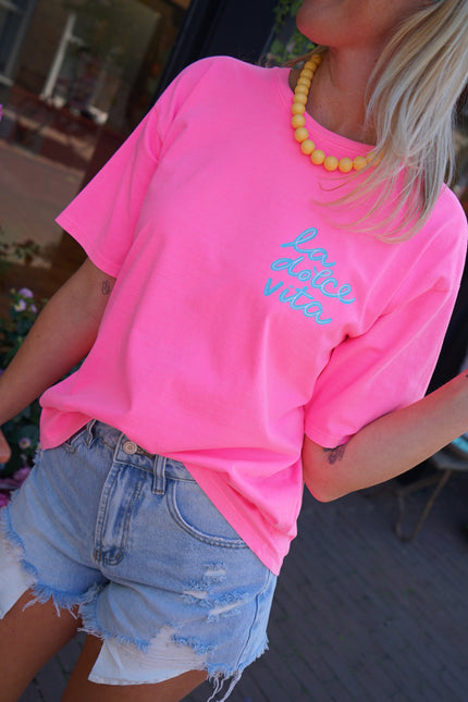 T-SHIRT DOLCE VITA ROSA
