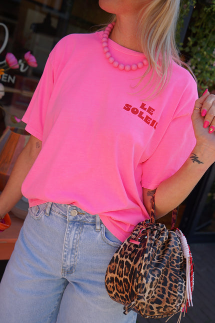 T-SHIRT LE SOLEIL ROZE