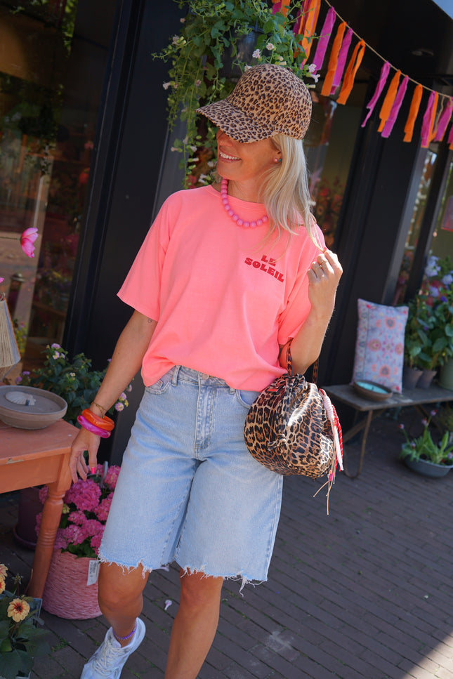 T-SHIRT LE SOLEIL PEACH