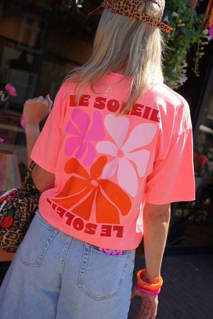 T-SHIRT LE SOLEIL PEACH