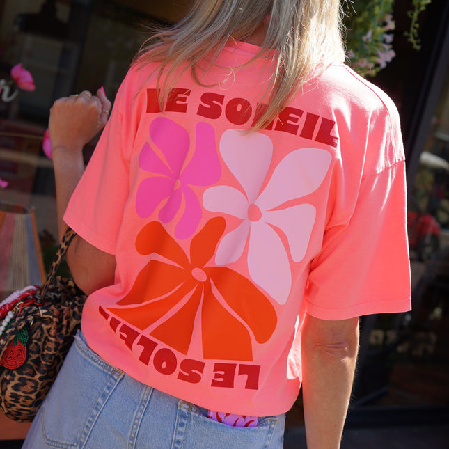 T-SHIRT LE SOLEIL PEACH