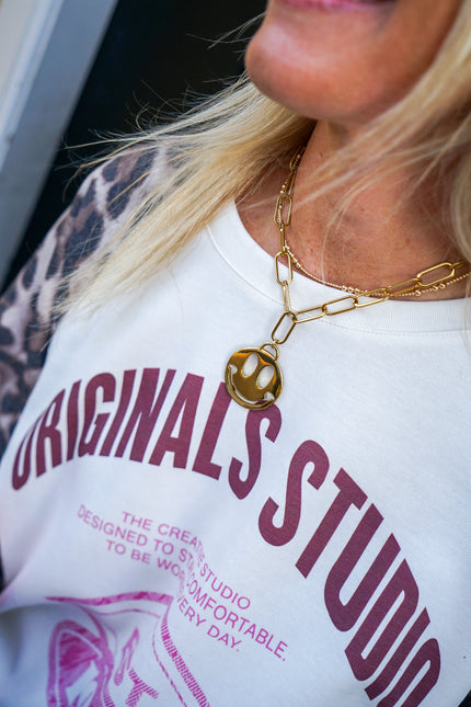 KETTING SMILEY GOUD
