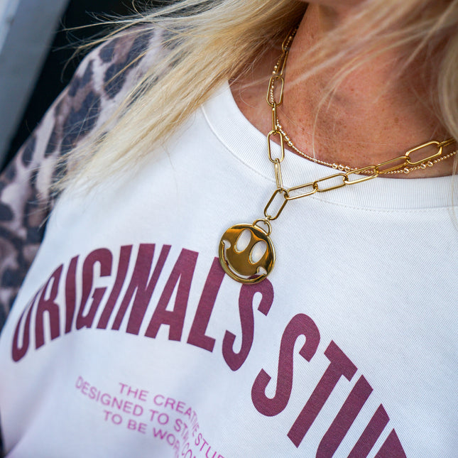 KETTING SMILEY GOUD