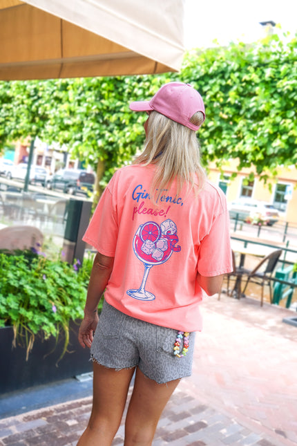 T-SHIRT GIN TONIC PEACH