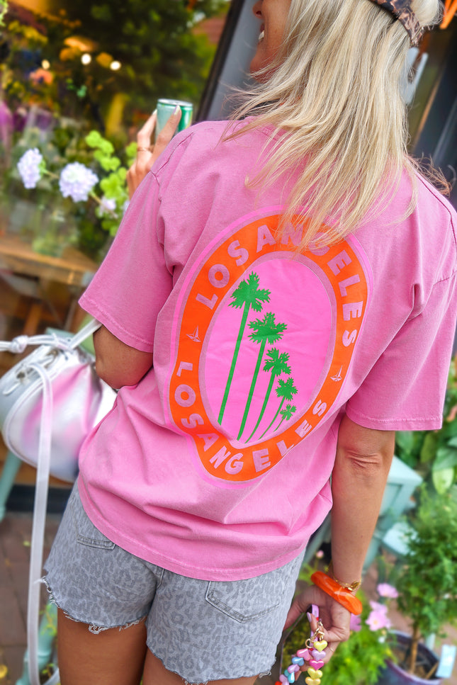 T-SHIRT LOS ANGELES ROZE