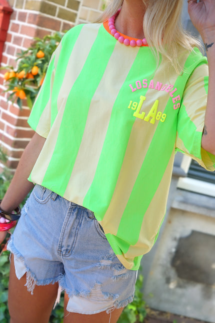 STREEP T-SHIRT LOS ANGELES GROEN
