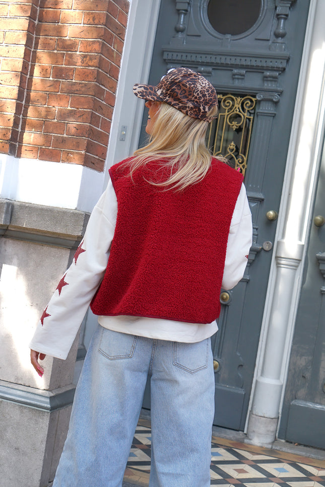 TEDDY GILET PIP ROOD