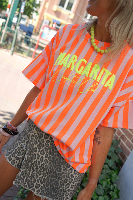 STREEP TOP MARGARITA ORANJE