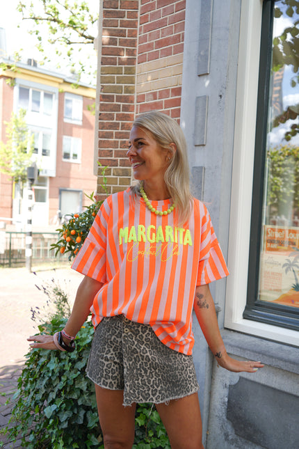 STREEP TOP MARGARITA ORANJE
