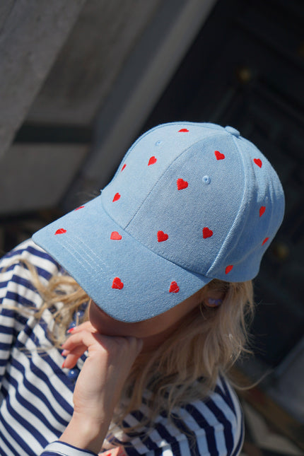 PET HERZCHEN BLAU ROT