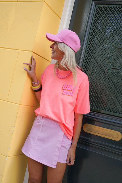 T-SHIRT CIAO BELLA PEACH