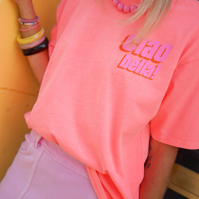 T-SHIRT CIAO BELLA PEACH