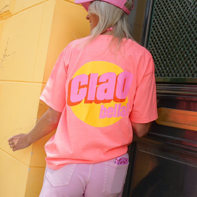 T-SHIRT CIAO BELLA PEACH