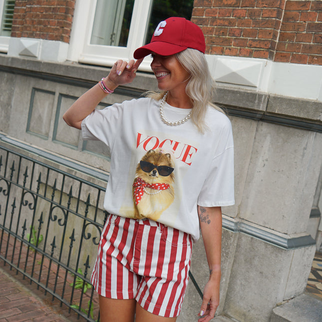 STREEP DENIM SHORT ROOD