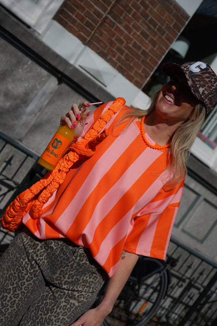 STREEP TOP LILLY ORANJE