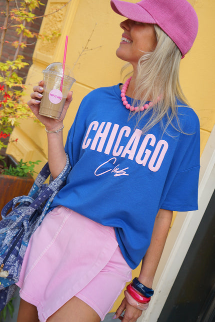 T-SHIRT CHIGAGO CLUB BLAUW