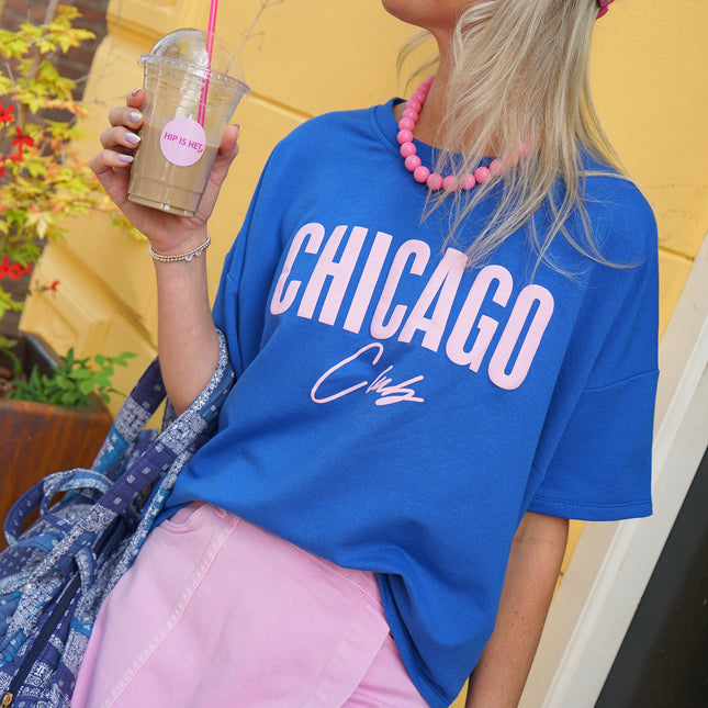 T-SHIRT CHIGAGO CLUB BLAUW