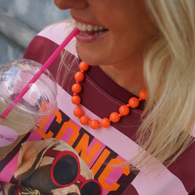 CHUNKY KETTING KIKI ORANJE