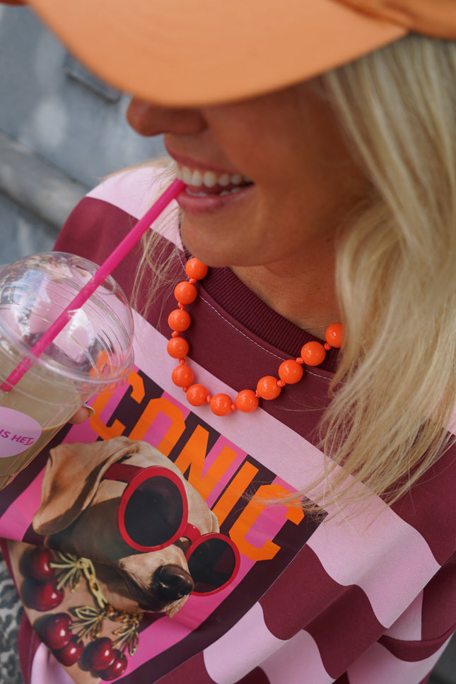 CHUNKY KETTING KIKI ORANJE