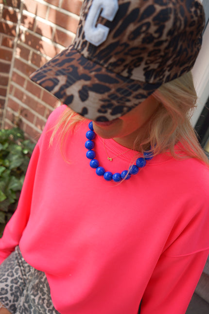 CHUNKY KETTING BLAUW