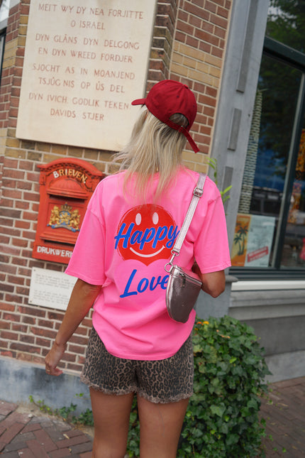 T-SHIRT HAPPY LOVE ROZE