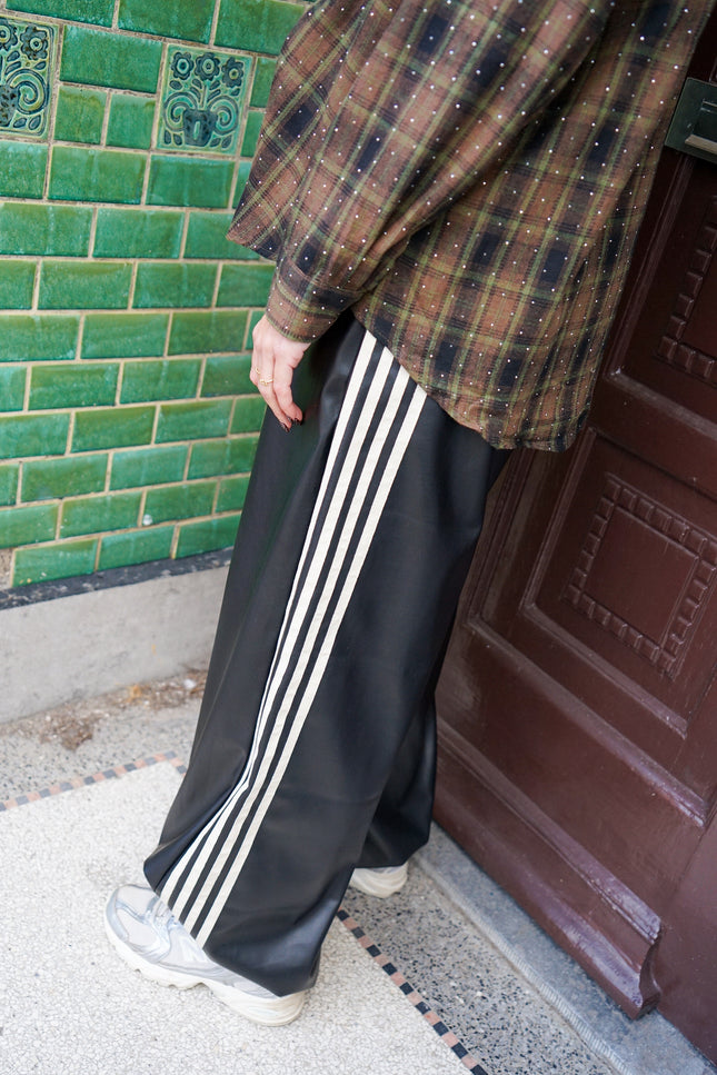 JOGGER KYRA PU ZWART