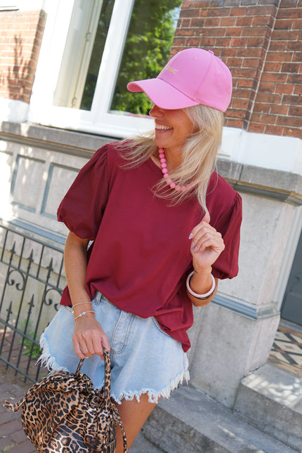 T-SHIRT LAURA BORDEAUX