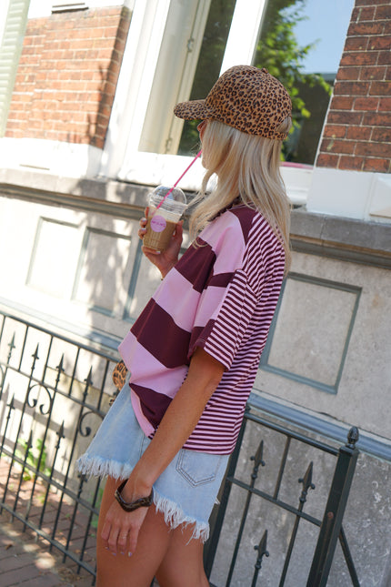 STREEP T-SHIRT MOON BORDEAUX