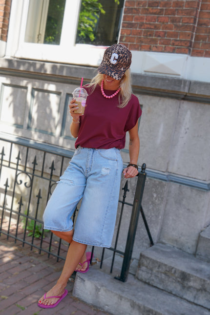 DENIM BERMUDA RIV BLAUW