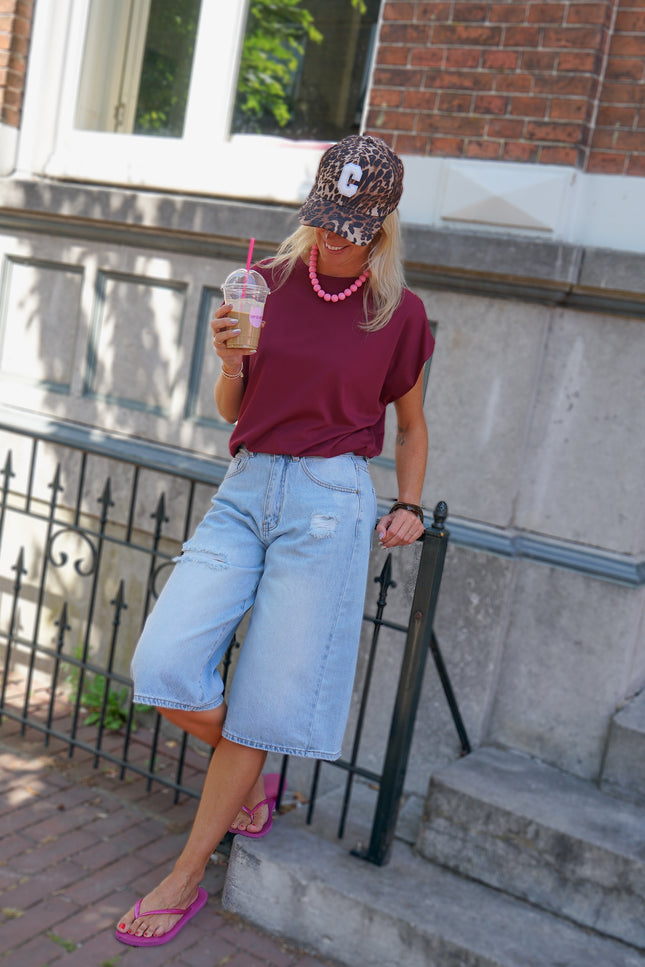 DENIM BERMUDA RIV BLAUW