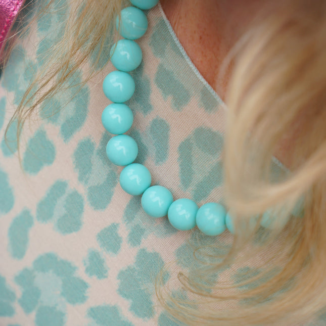 CHUNKY KETTING AQUABLAUW