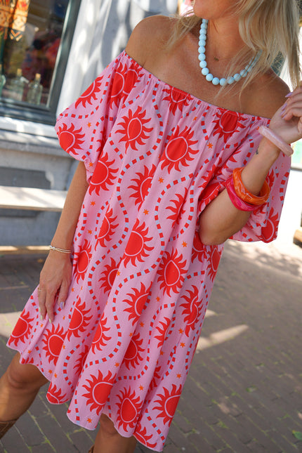 KATOENEN JURK SUN ROZE