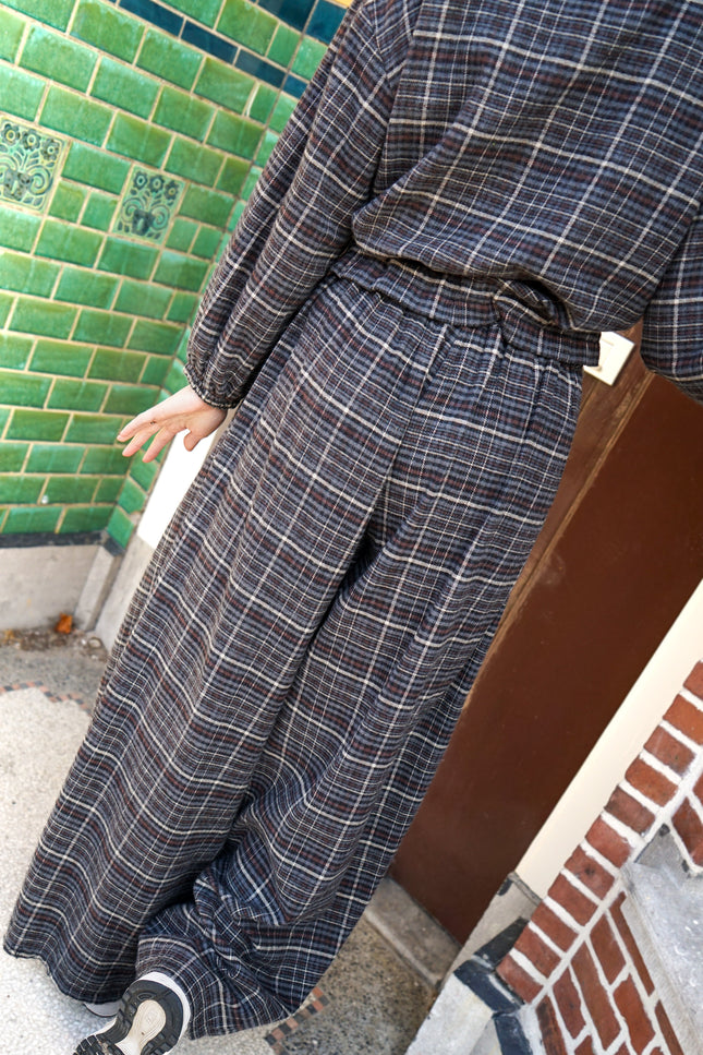 WIDE LEG BROEK AMIE GRIJS