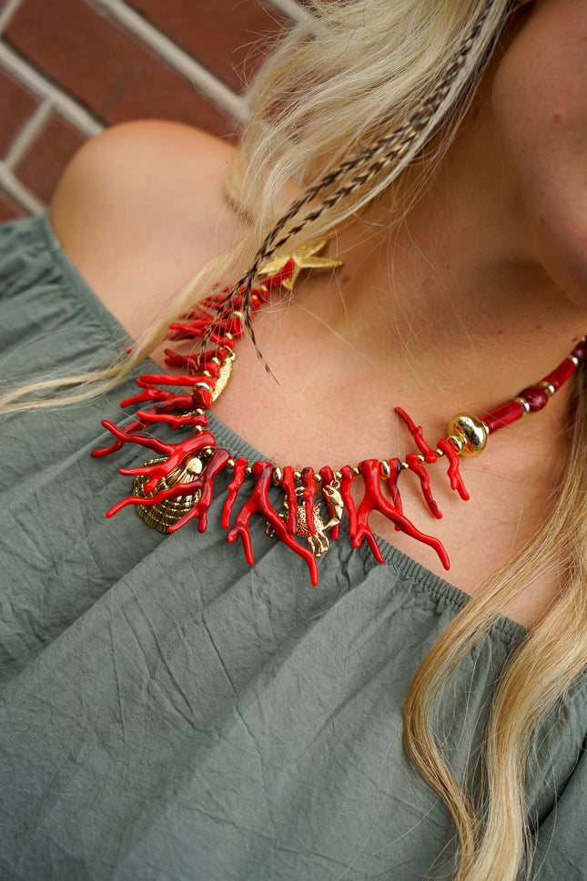 KETTING CORAL SHELL ROOD