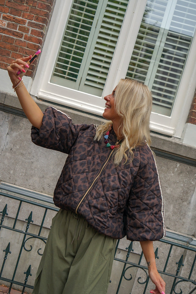 JACKET MIRTHE LEAOPARD BRUIN