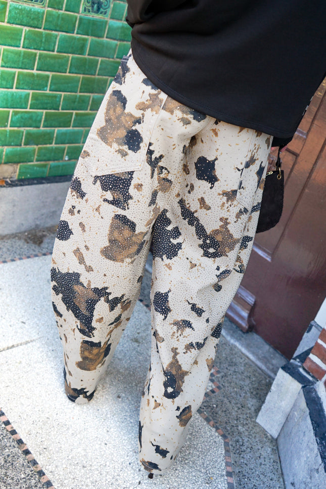BALLOON JEANS COW GLITTER