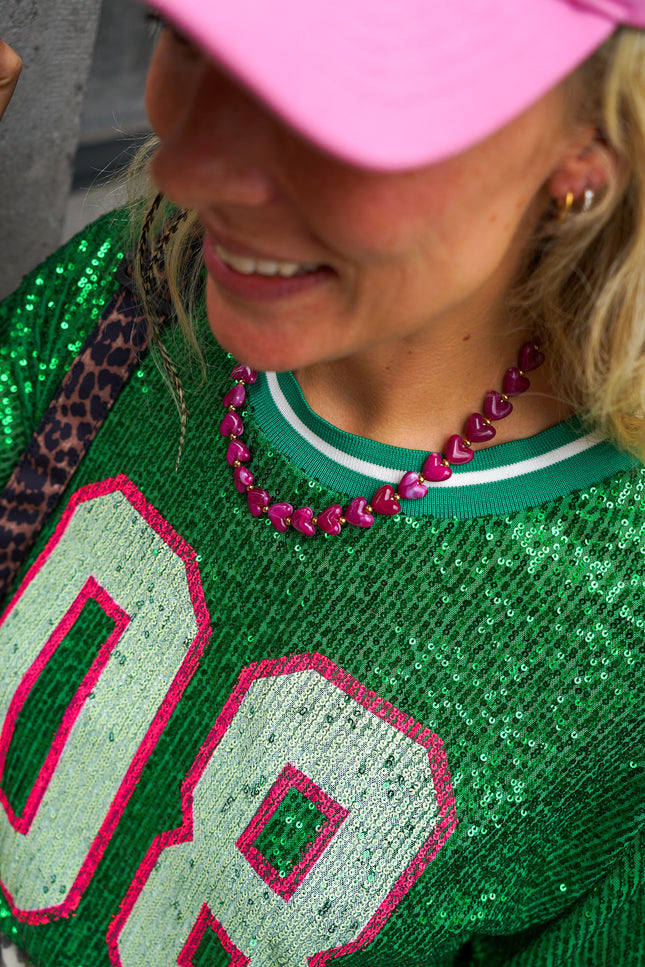 KETTING HARTJES MAGENTA