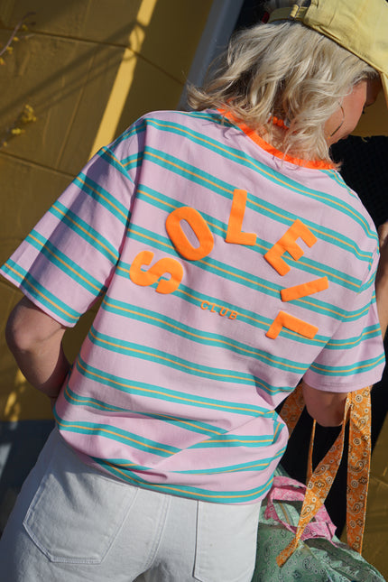 T-SHIRT CLUB SOLEIL BLAUW ROZE