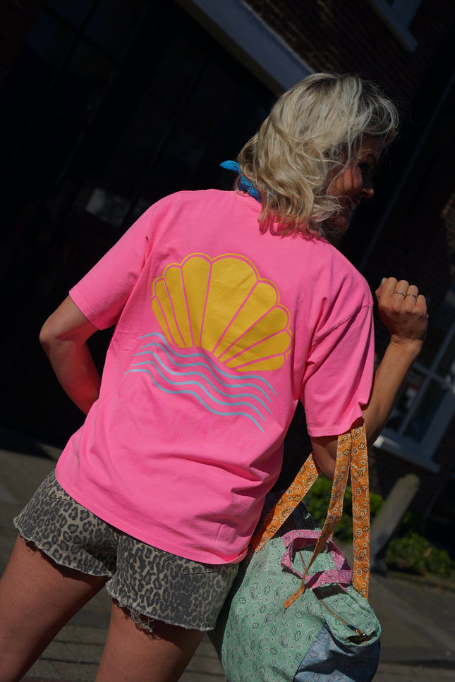 T-SHIRT COTE D'AZUR ROZE