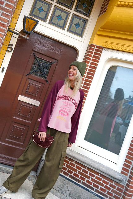 Longsleeve Mirre Roze Aubergine