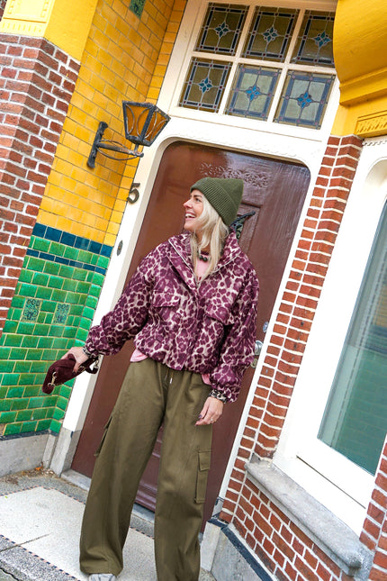 Jacket Veda Leopard Aubergine