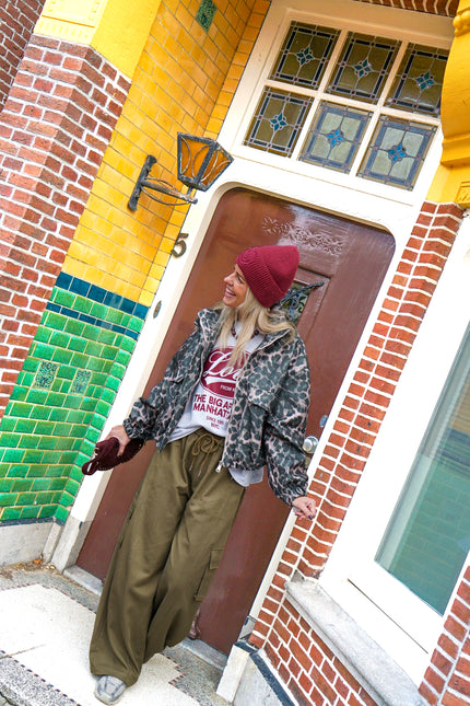 Jacket Veda Leopard Groen