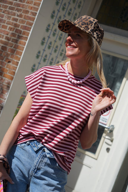 TOP LILY BURGUNDY ROZE
