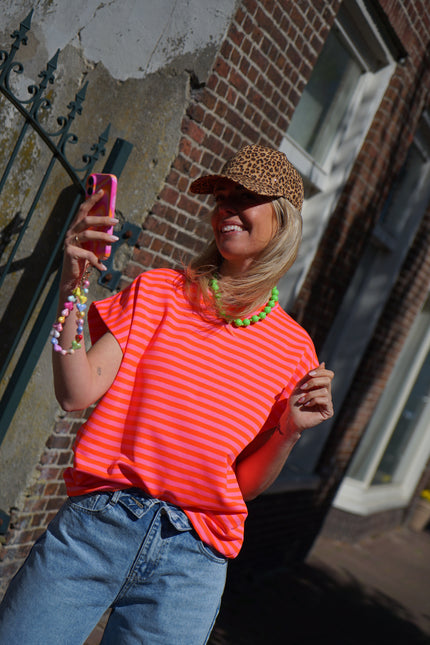 TOP LILY ORANJE ROZE
