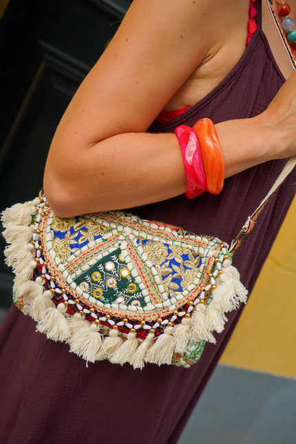 TAS IBIZA BLAUW GROEN