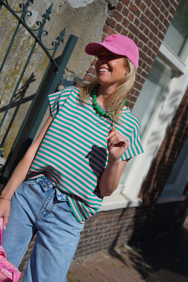 TOP LILY GROEN LICHTROZE
